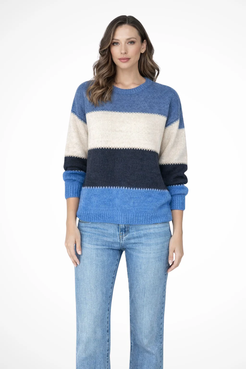 Tessara | Women’s Spring Colorblock Knit Sweater with Relaxed Fit - Image 4