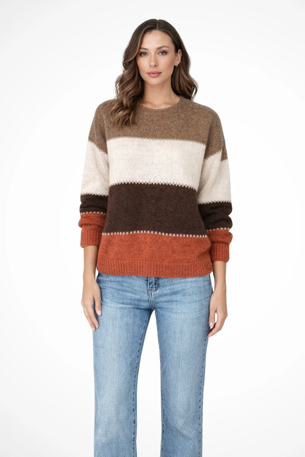 Tessara | Women’s Spring Colorblock Knit Sweater with Relaxed Fit - Image 6