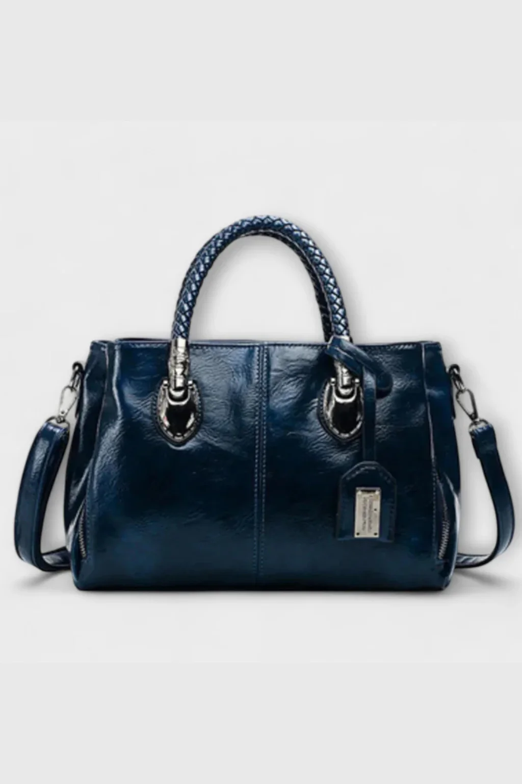 Valencia | Women Braided Handle Structured Handbag - Image 4