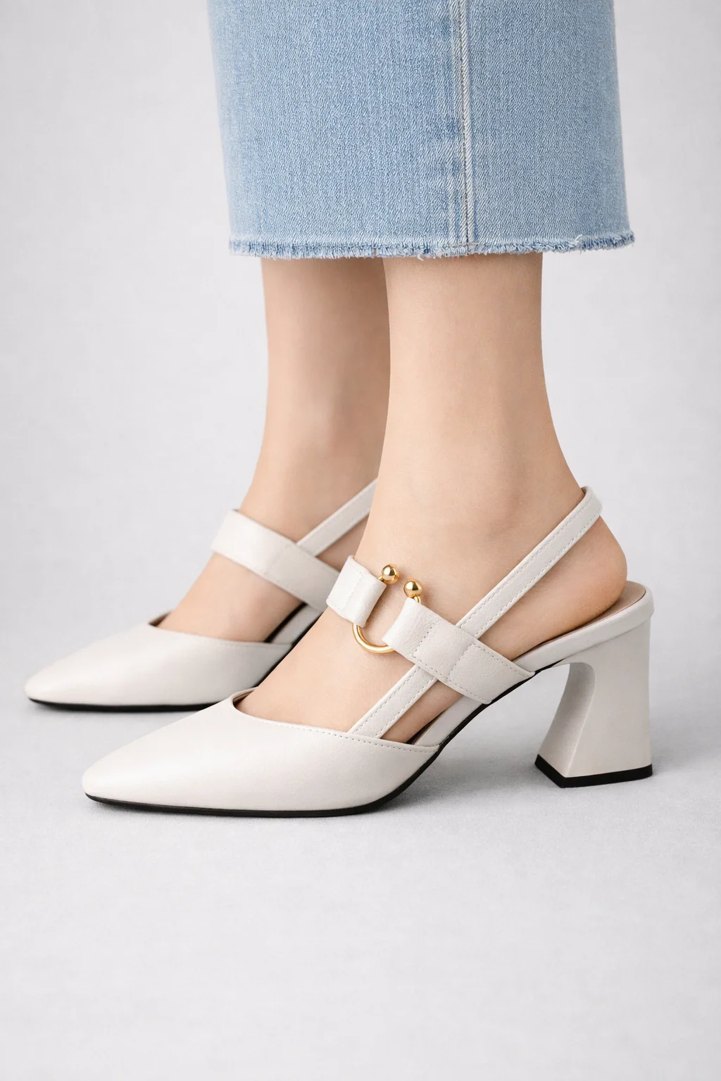 Valeria | Women Square Toe Slingback Heels - Image 5