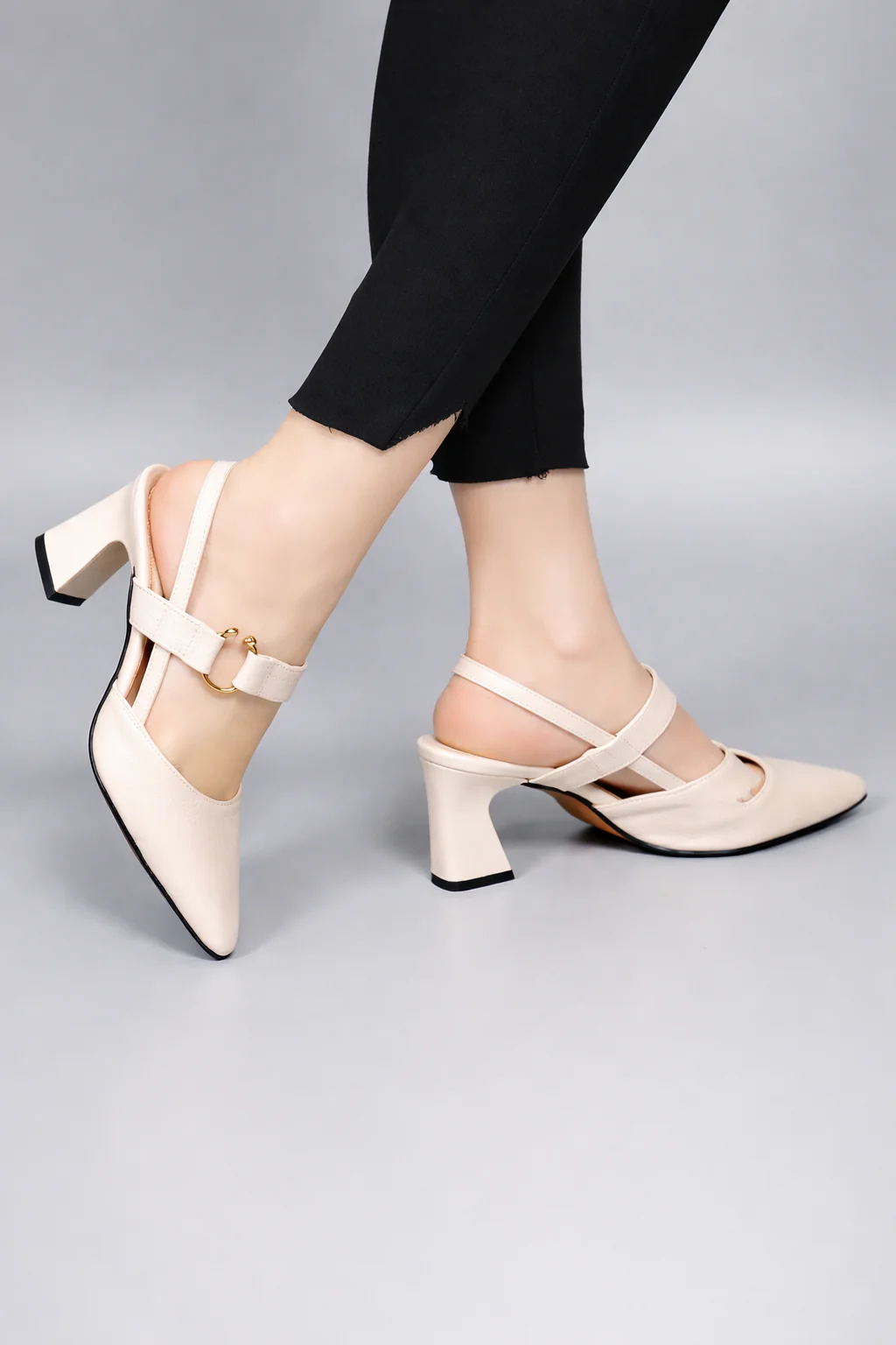 Valeria | Women Square Toe Slingback Heels - Image 6