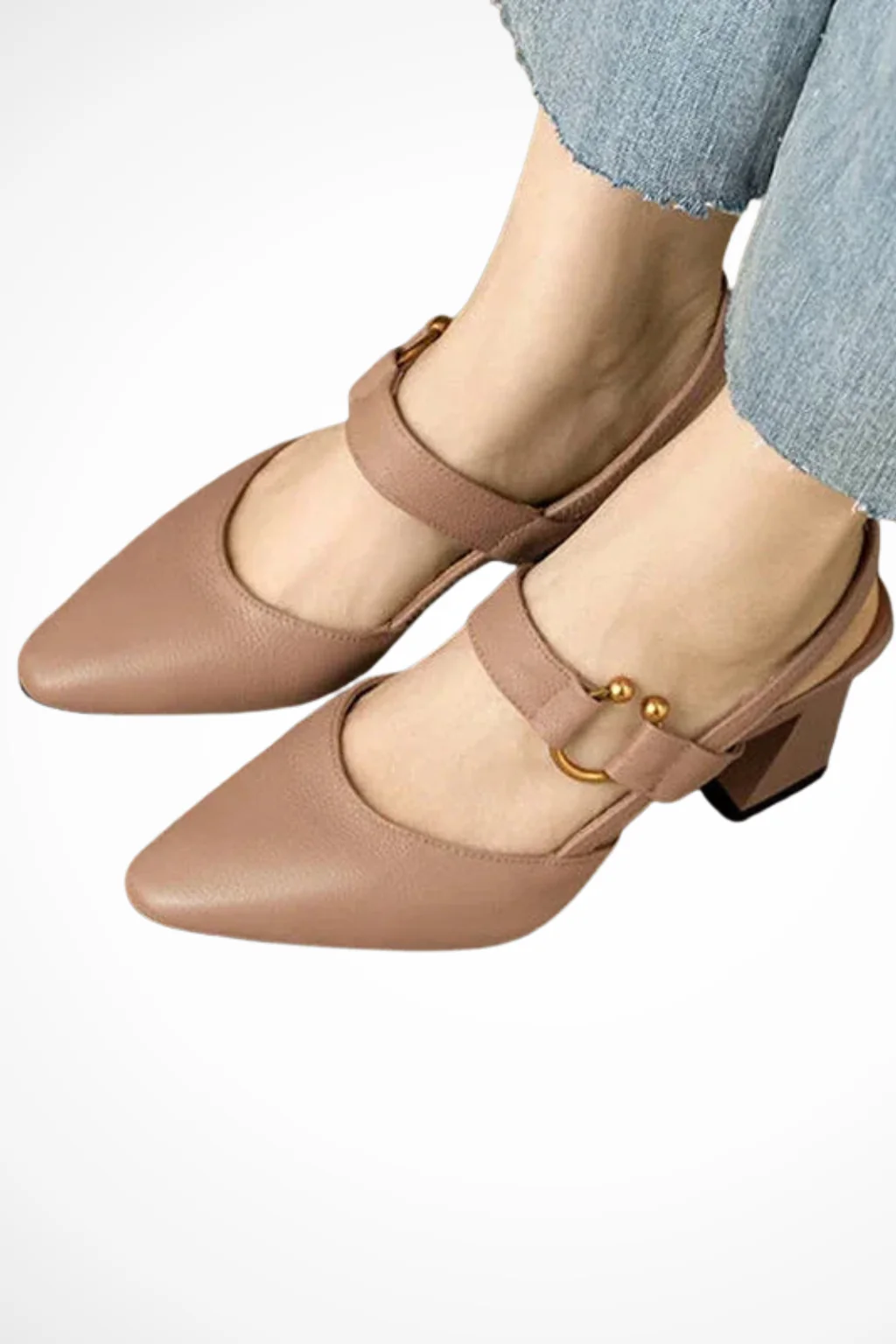 Valeria | Women Square Toe Slingback Heels - Image 7