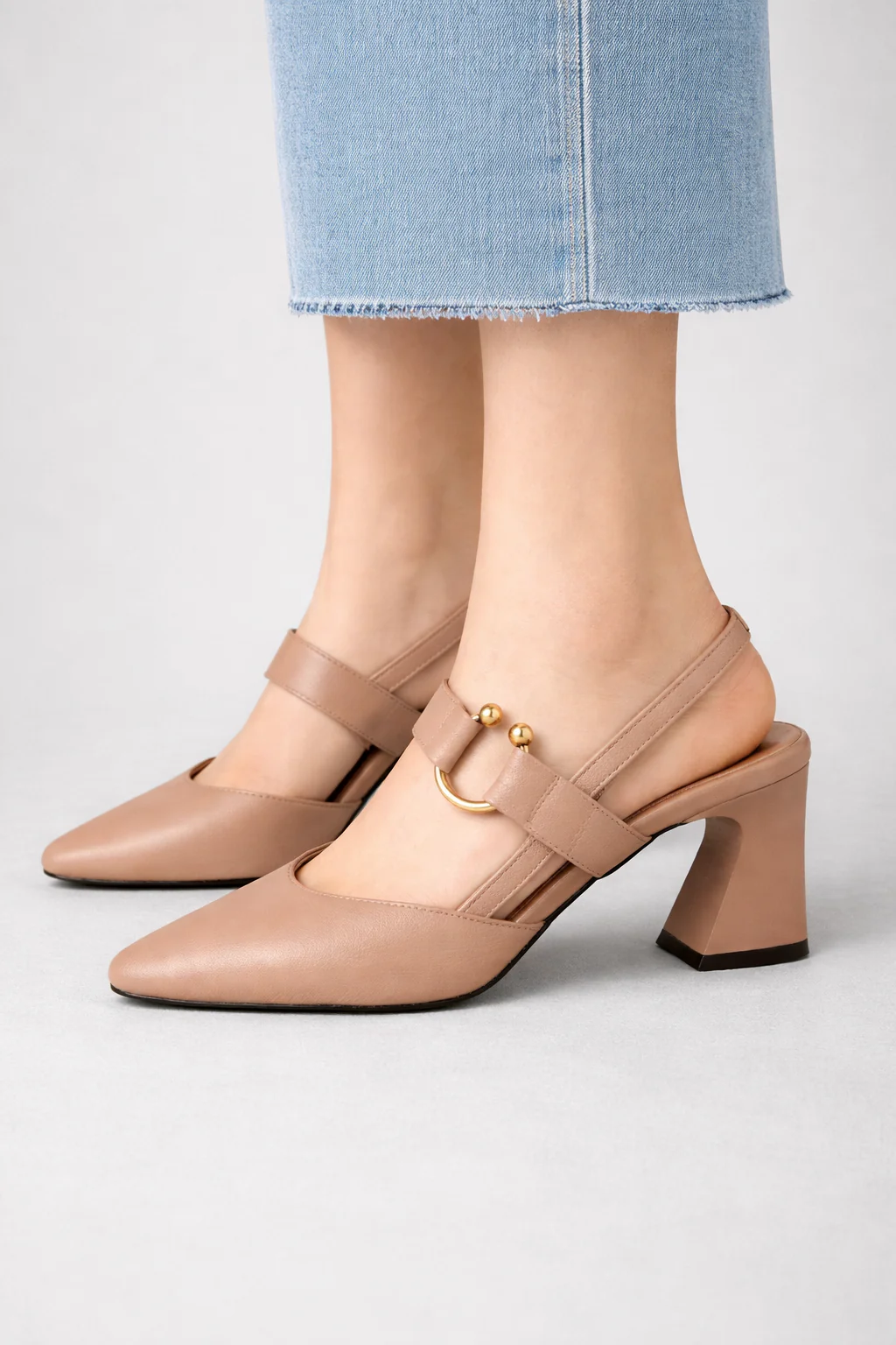 Valeria | Women Square Toe Slingback Heels - Image 8